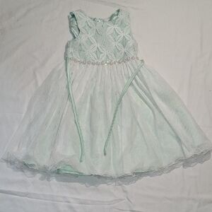American Princess Light Green Satin Dress